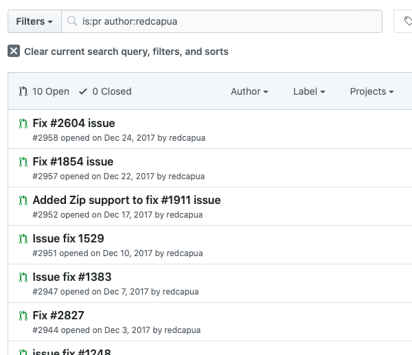 10 contributions in Sequel Pro, an open-source MySQL & MariaDB database management application for macOS